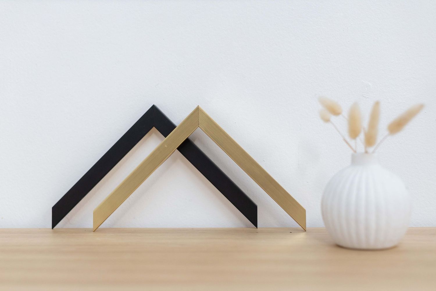 black and gold metal frame corners