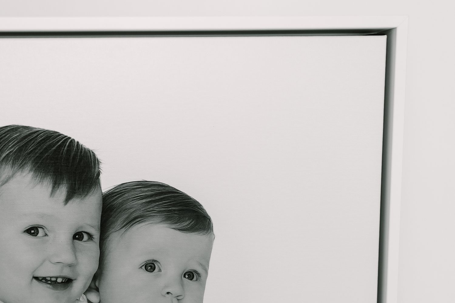 framed canvas white