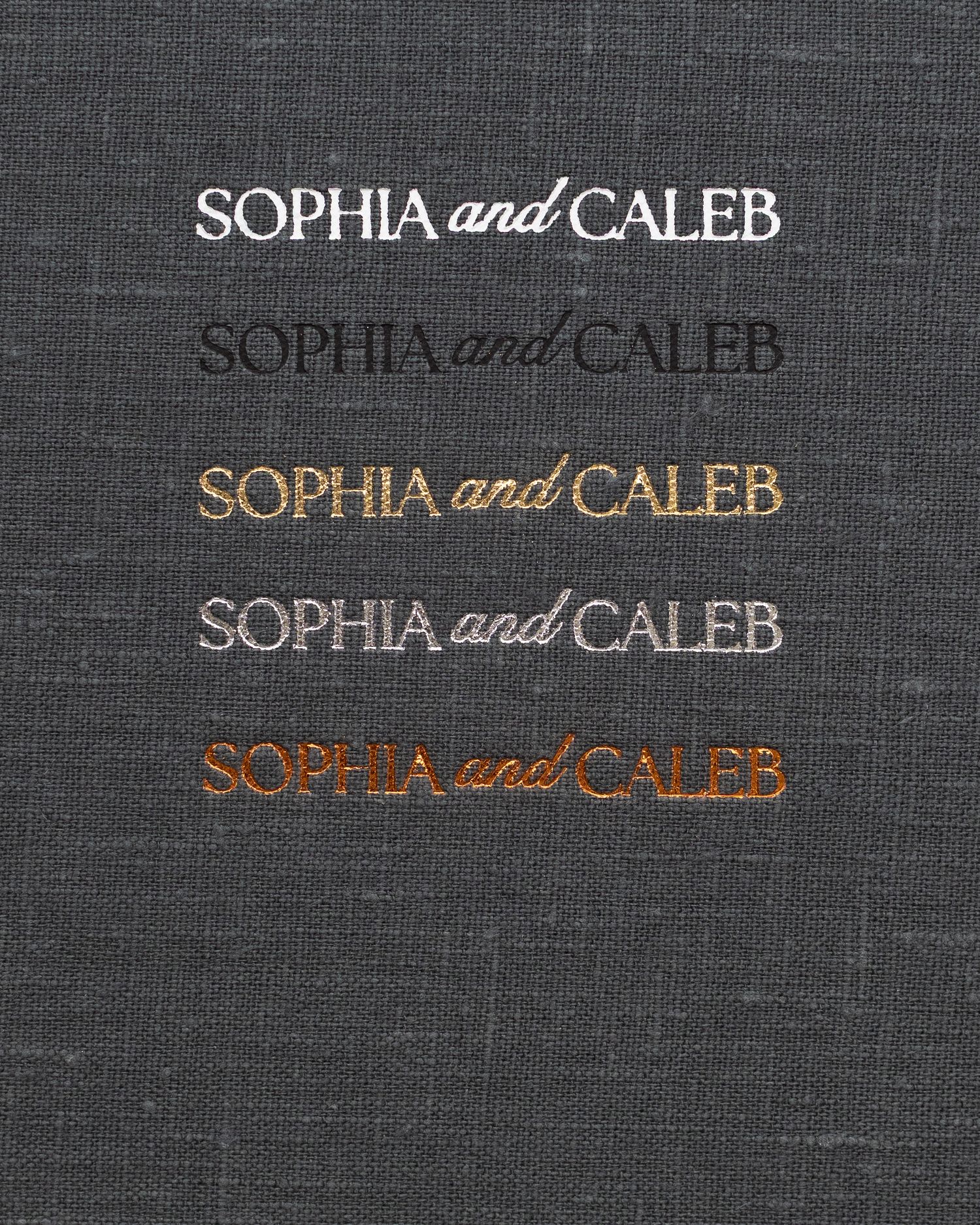 linen album cover graphite