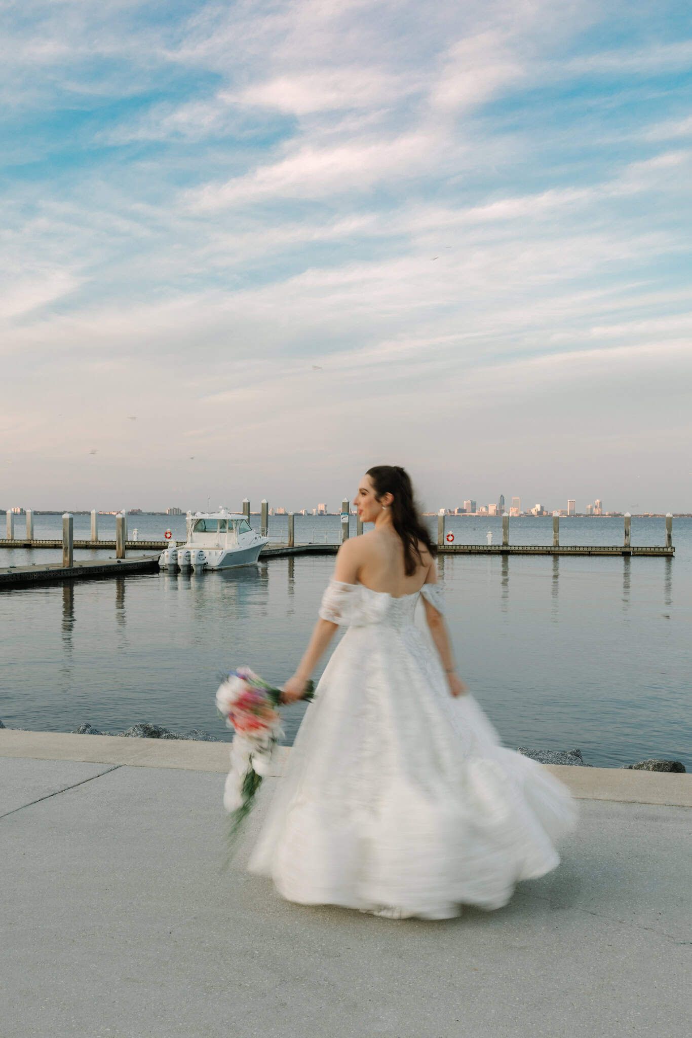 bride twirling