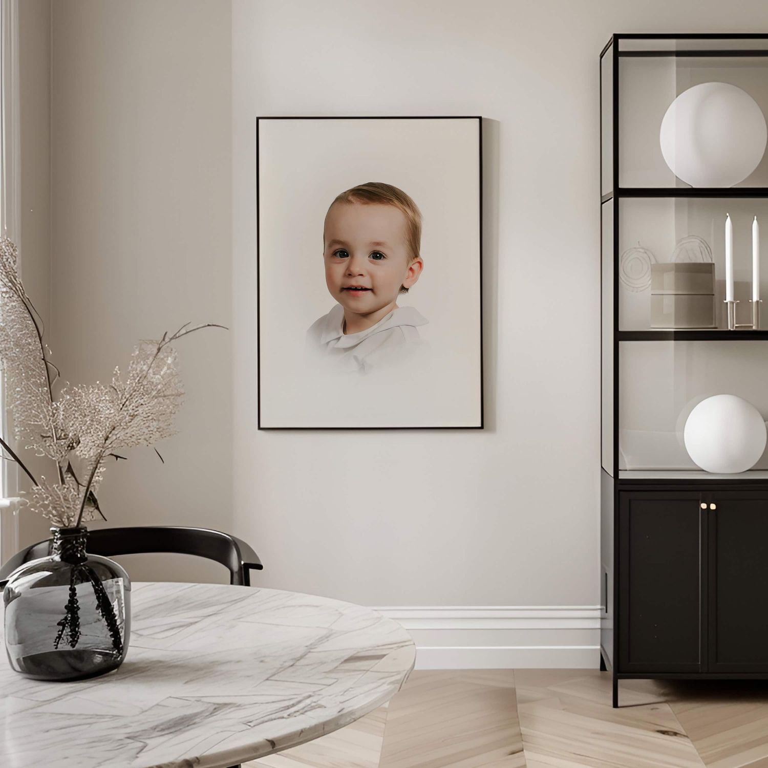 heirloom portrait hung in jacksonville fl house of little boy