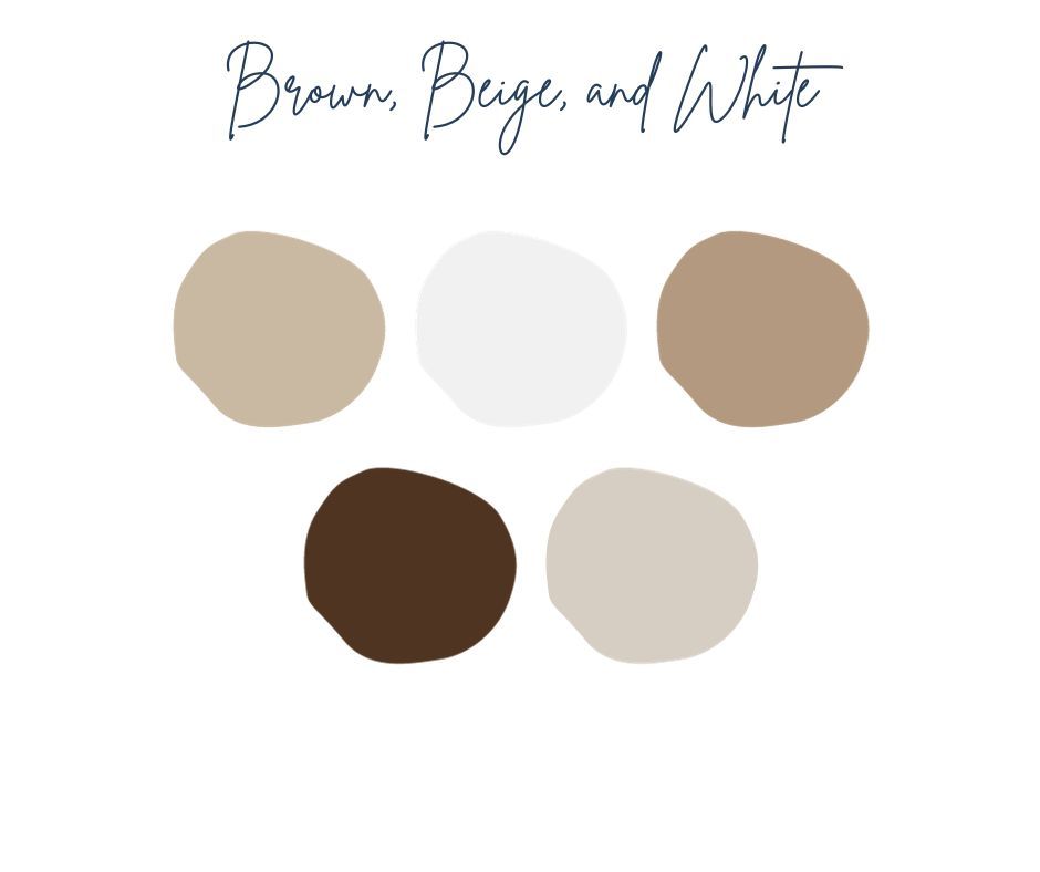 brown beige and white color dots