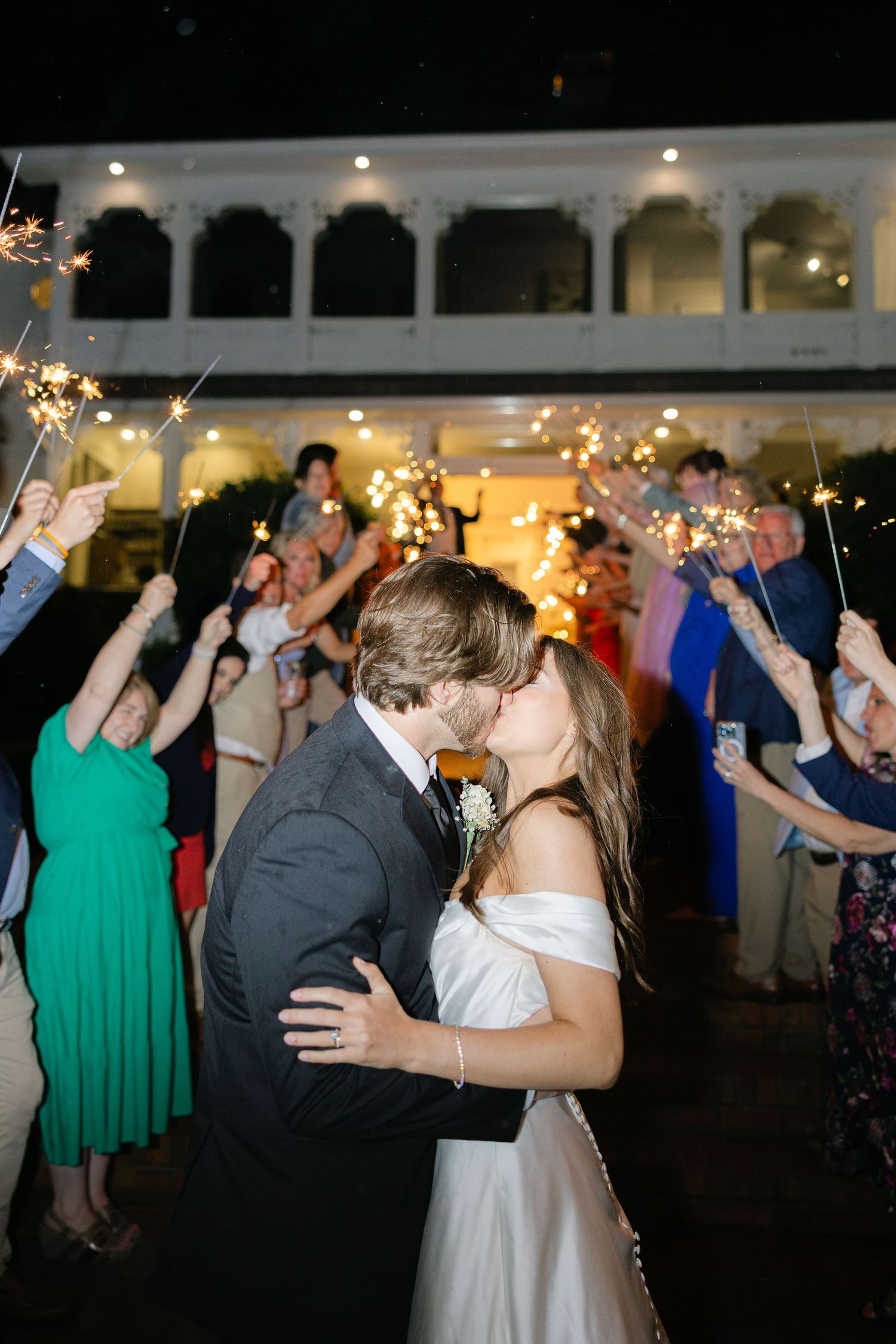 Sparkler exit at wedding