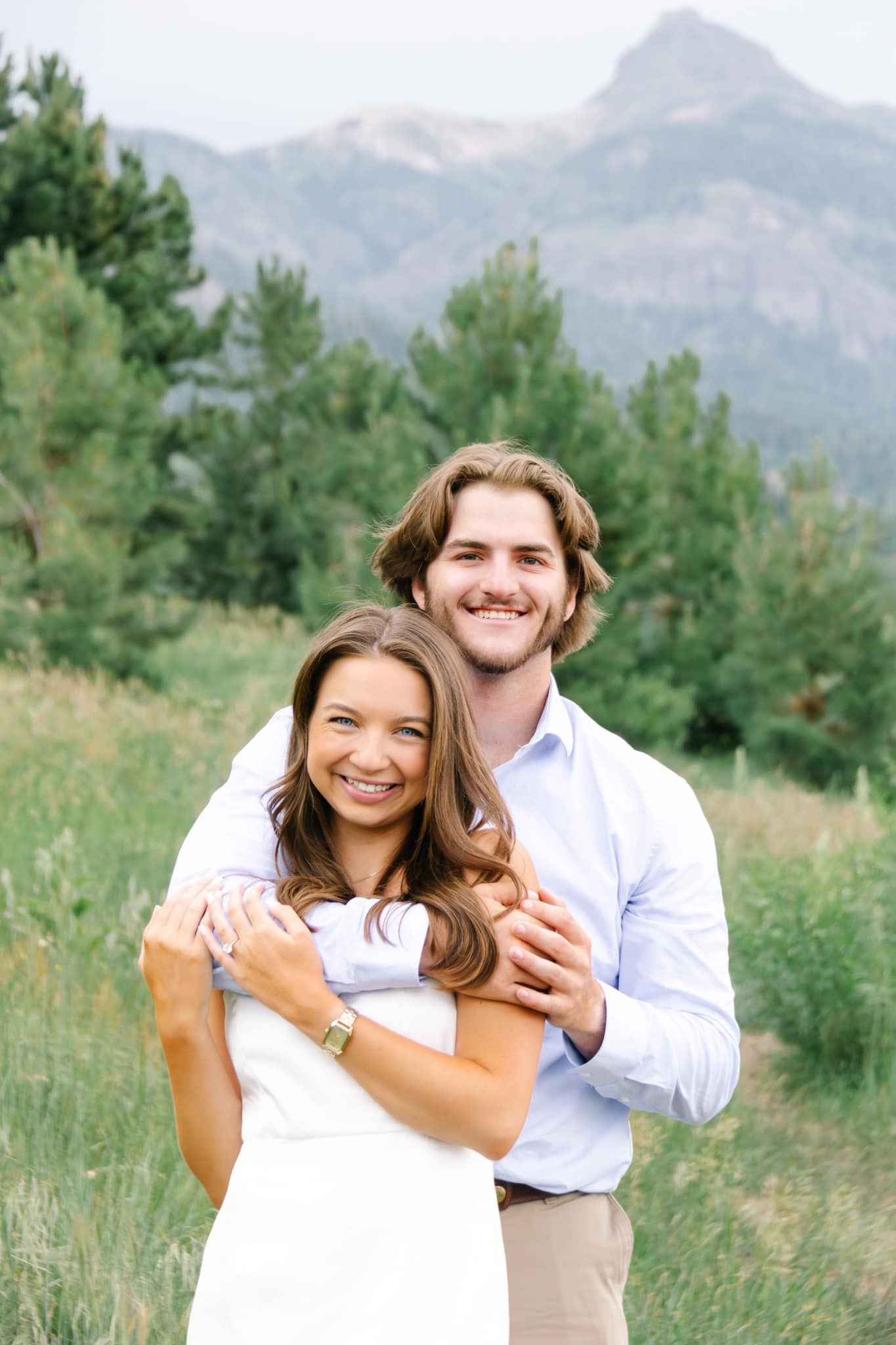 Summer engagement photos at Williams Lake Reservoir near Pagosa Springs, Colorado.