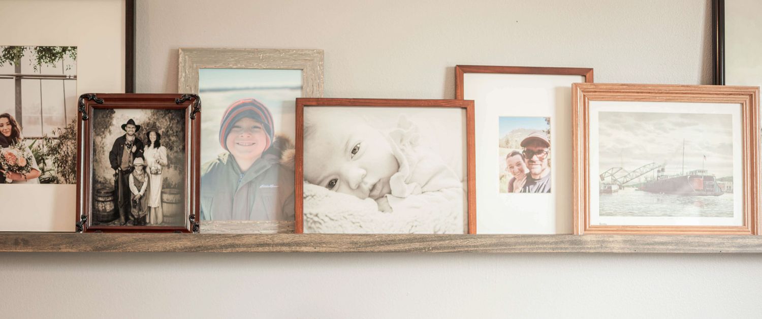 Framed wall art family photography in Omaha, Nebraska