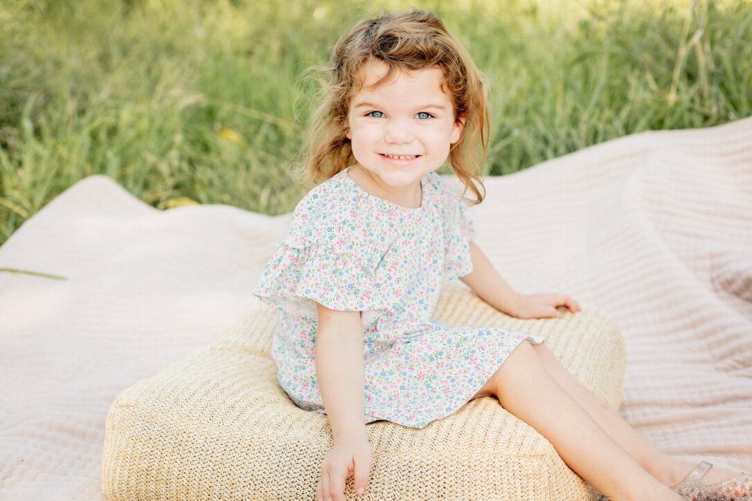 Outdoor family photography session with pre-schooler in Omaha, Nebraska