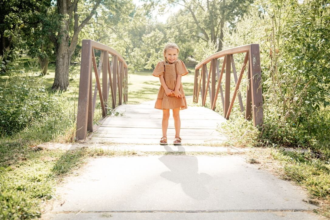 Outdoor family photography session with pre-schooler in Omaha, Nebraska