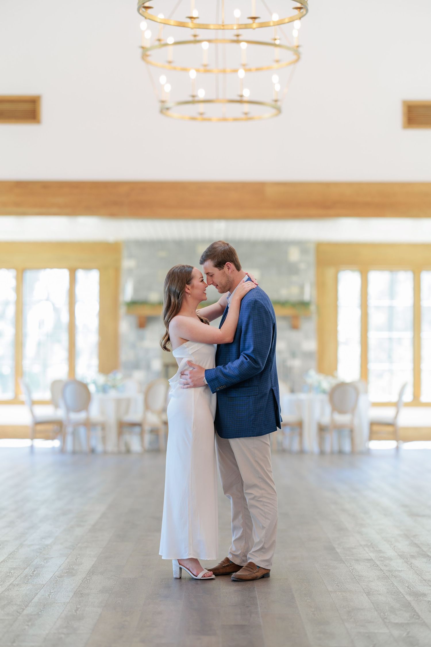 Authentic, joyful engagement portrait of a couple laughing together during an engagement session with photographer based in Valdosta, GA.