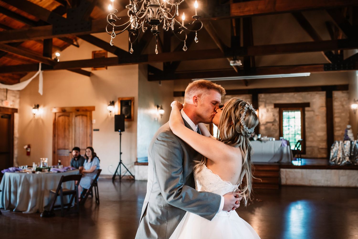 Houston wedding photography by Kara & Barb- first dance kiss