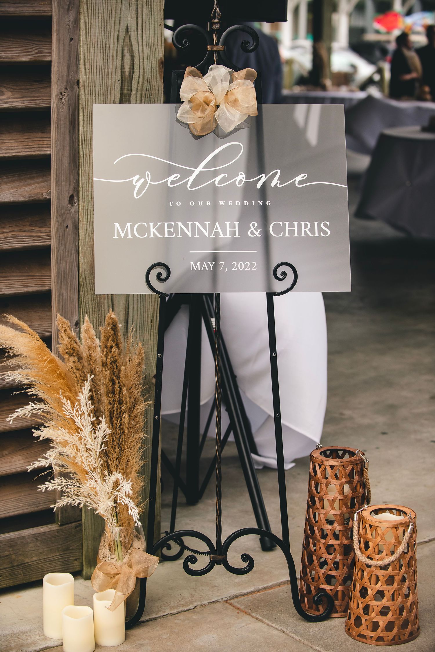Houston wedding signage detail