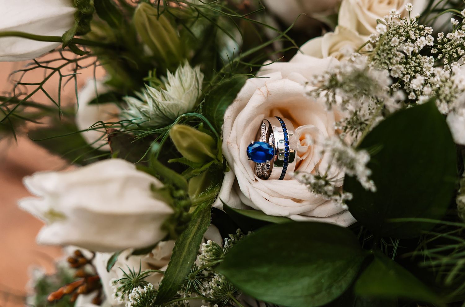 Wedding ring detail photography