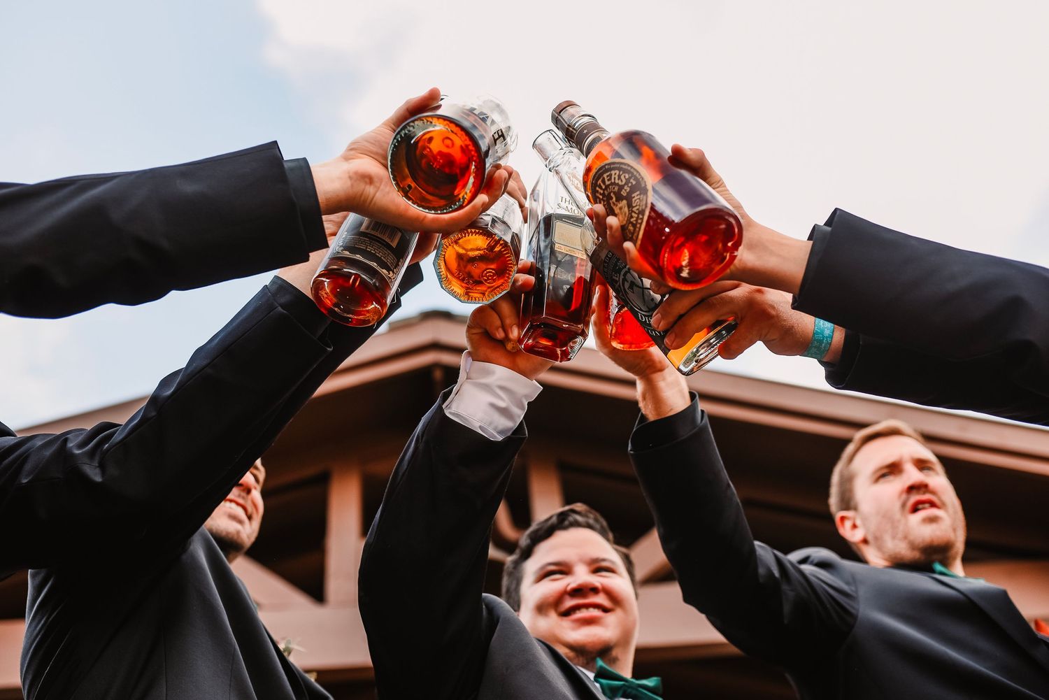 Houston wedding photography by Kara & Barb- cheers to the groomsman