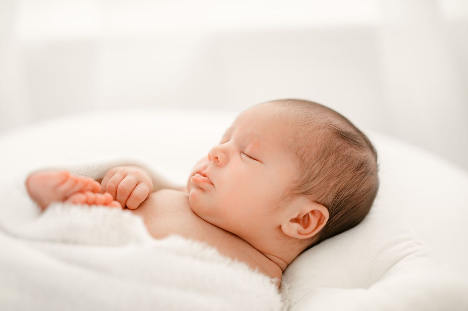 Newborn sleeping baby in during a Katy Texas studio session.