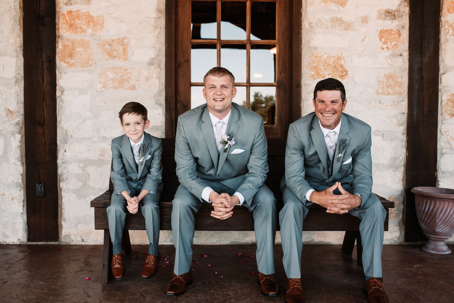 Groom and groomsman Houston wedding photography