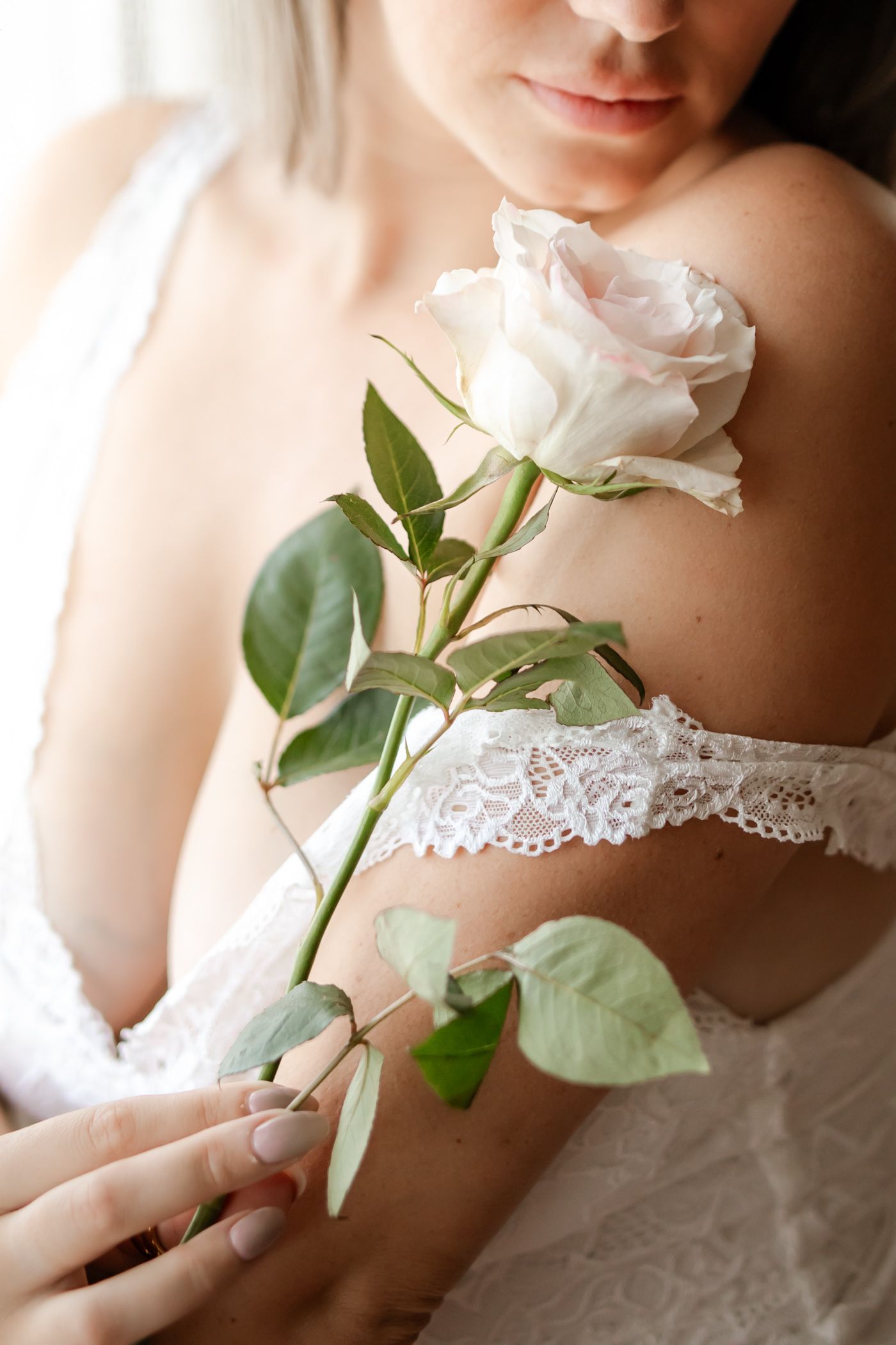 Grimsby Photographer. In studio boudoir photo session. Cozy girl lifestyle boudoir