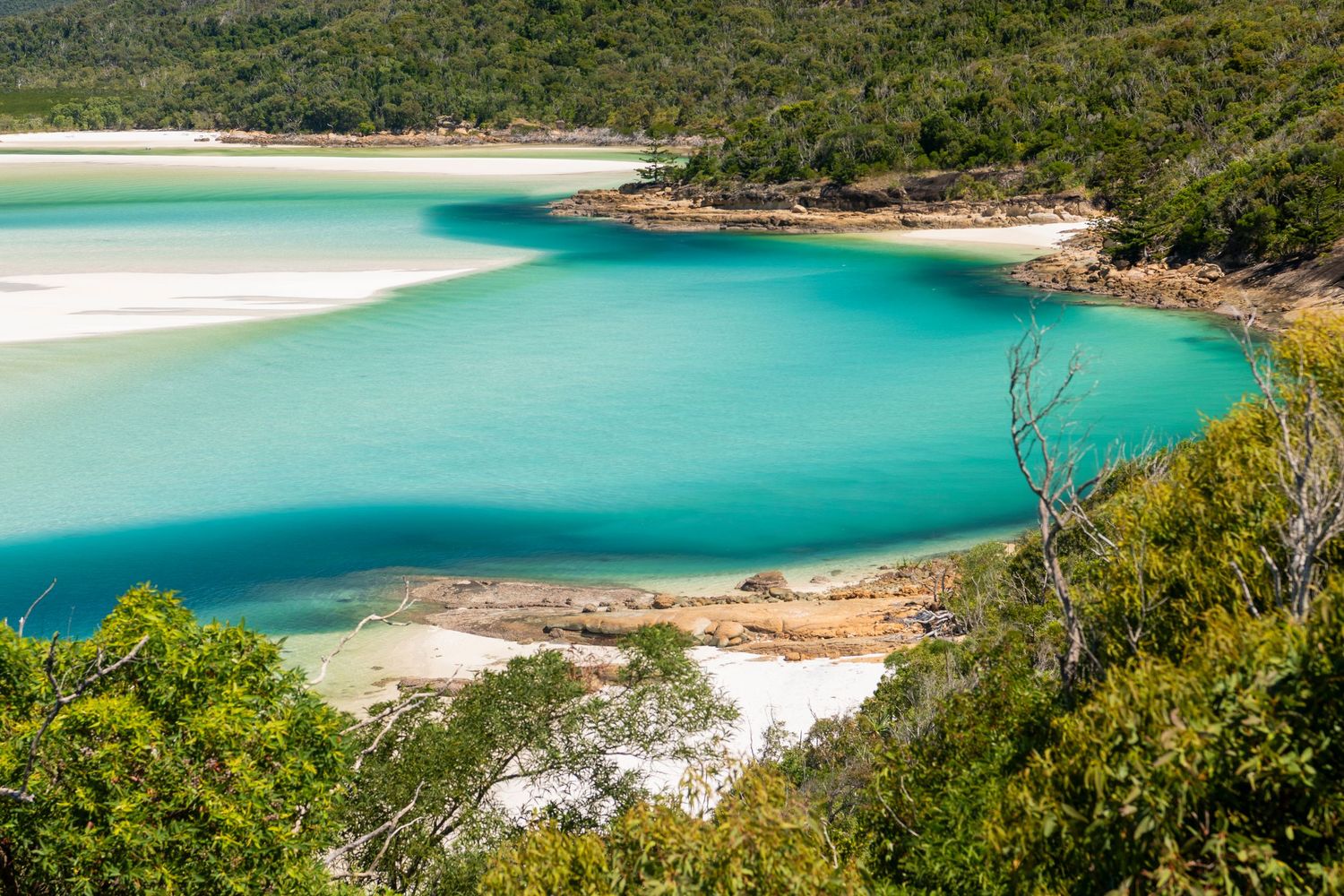 Taken from Hill Inlet Whitsundays. Looking toward Whitehaven Beach.