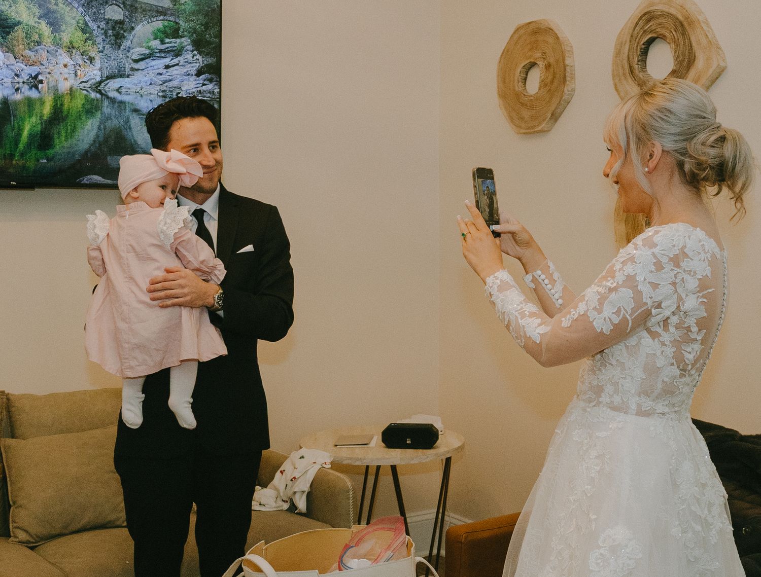 A series of intimate wedding moments showing couples embracing and dancing together during their special celebration.