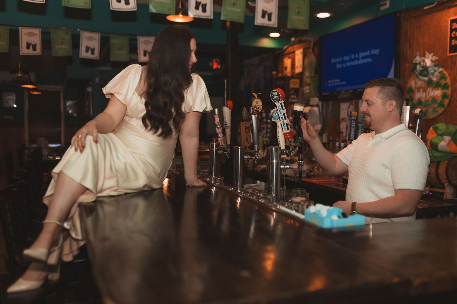 A retro-styled dance sequence unfolds in a dimly lit venue with vintage decor.