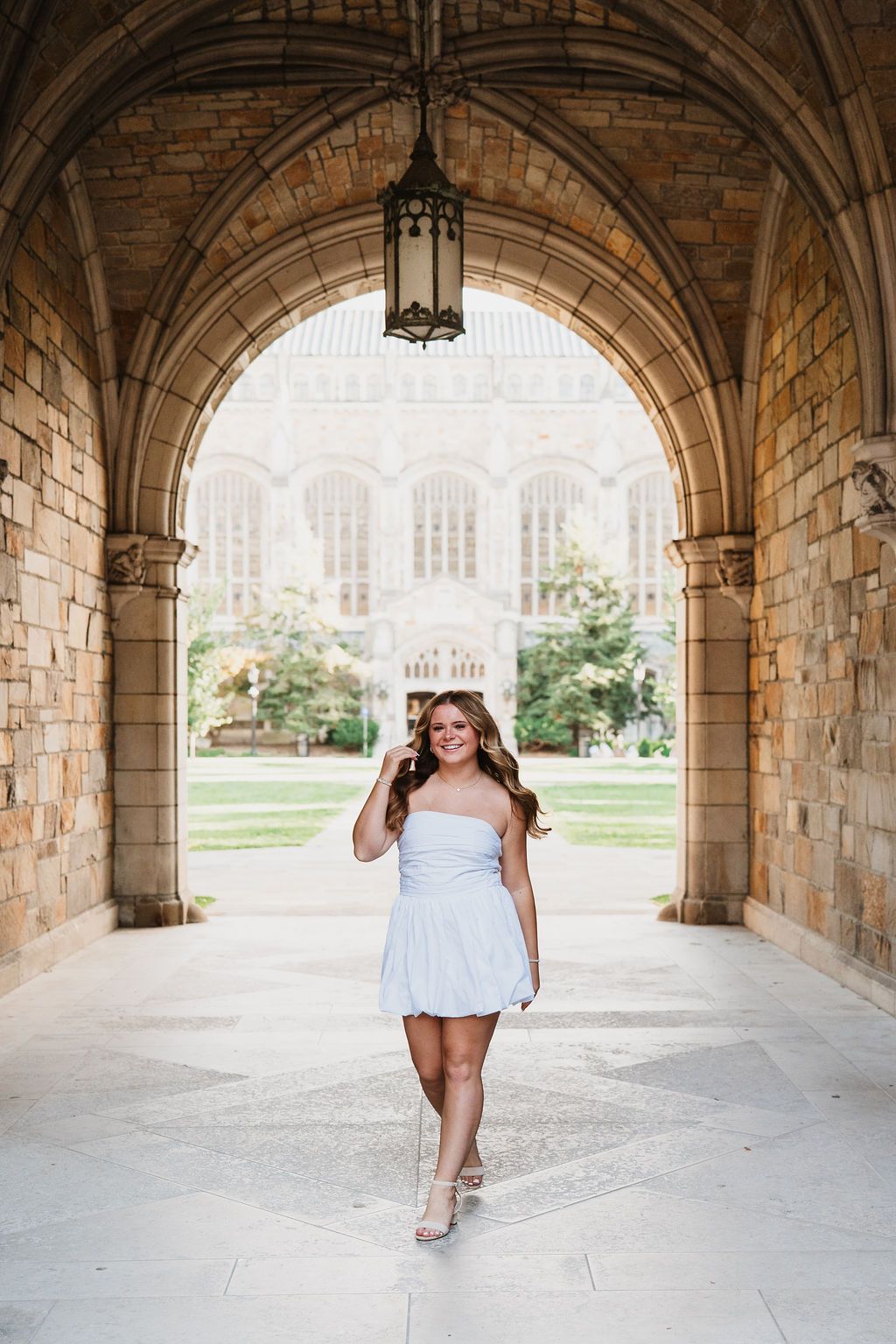 Law Quad Senior Photos in Ann Arbor, summer senior session inspiration