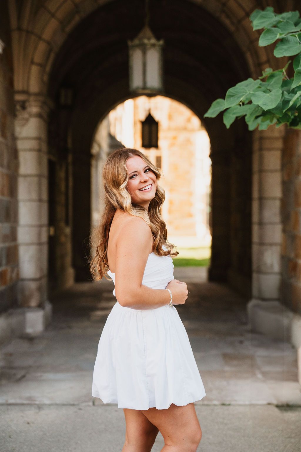 Law Quad Senior Photos in Ann Arbor, summer senior session inspiration
