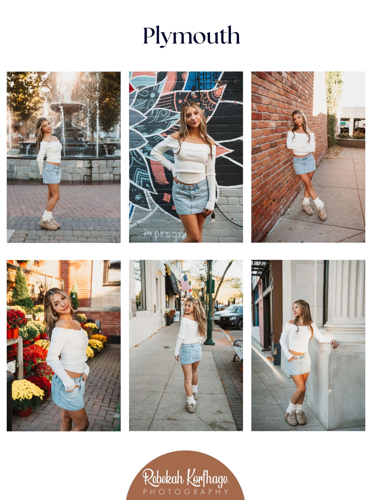 Fashion photography collage showing summer street style looks with denim shorts and white tops.