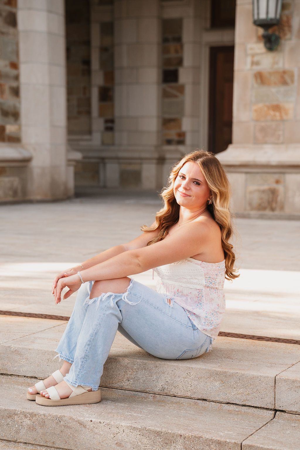 Law Quad Senior Photos in Ann Arbor, summer senior session inspiration