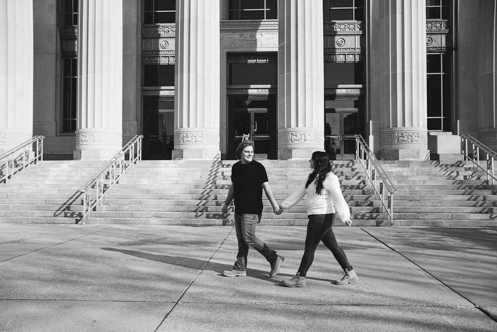 Law Quad Couples Photos, Valentines Mini sessions, Ann Arbor, Michigan. Editorial style engagement photos