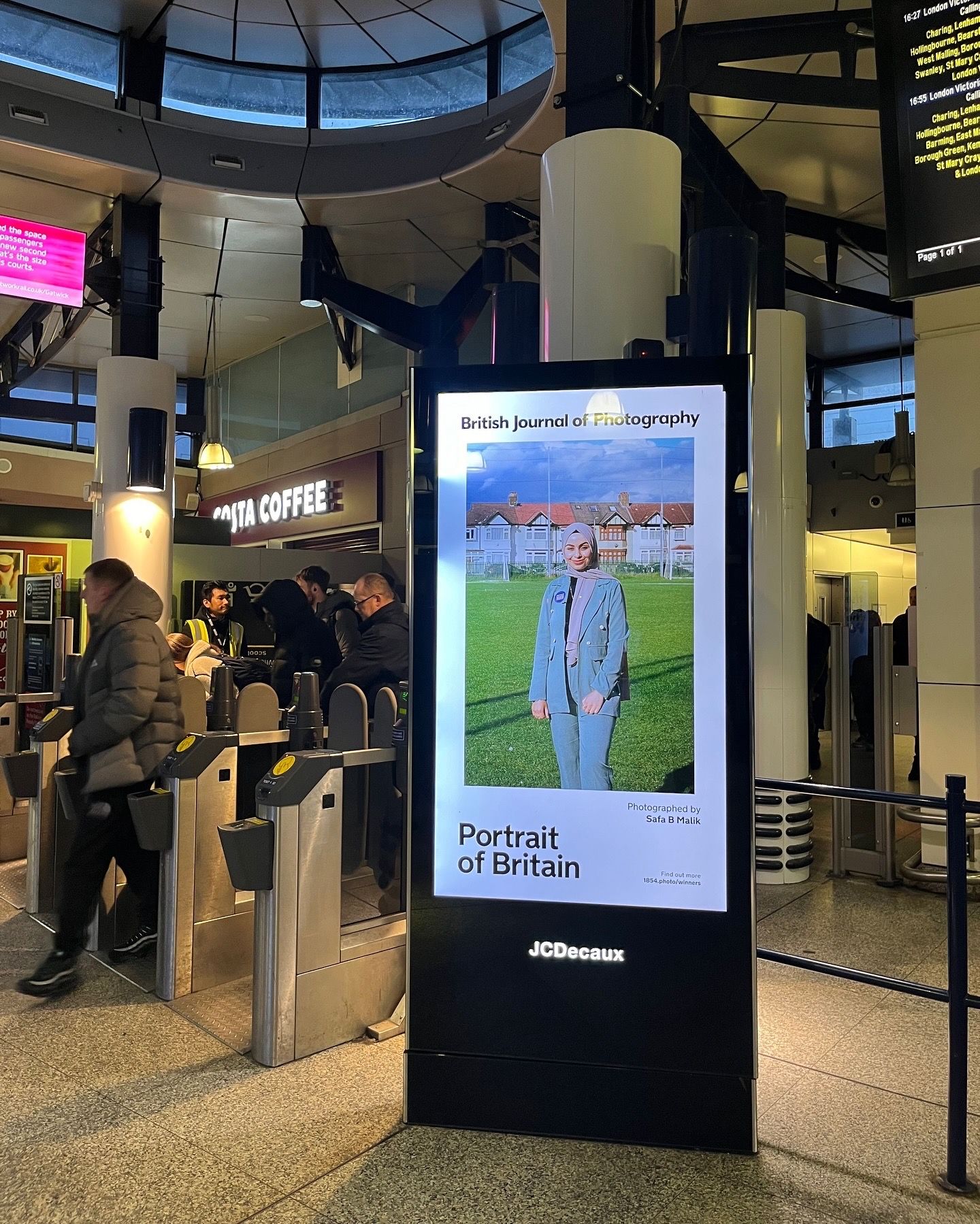 Digital advertising displays showing 