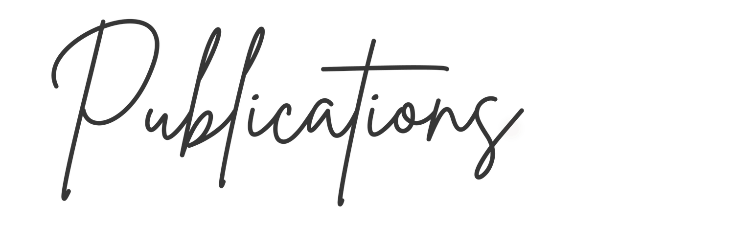 Elegant cursive script spelling Publications in decorative handwritten font style.