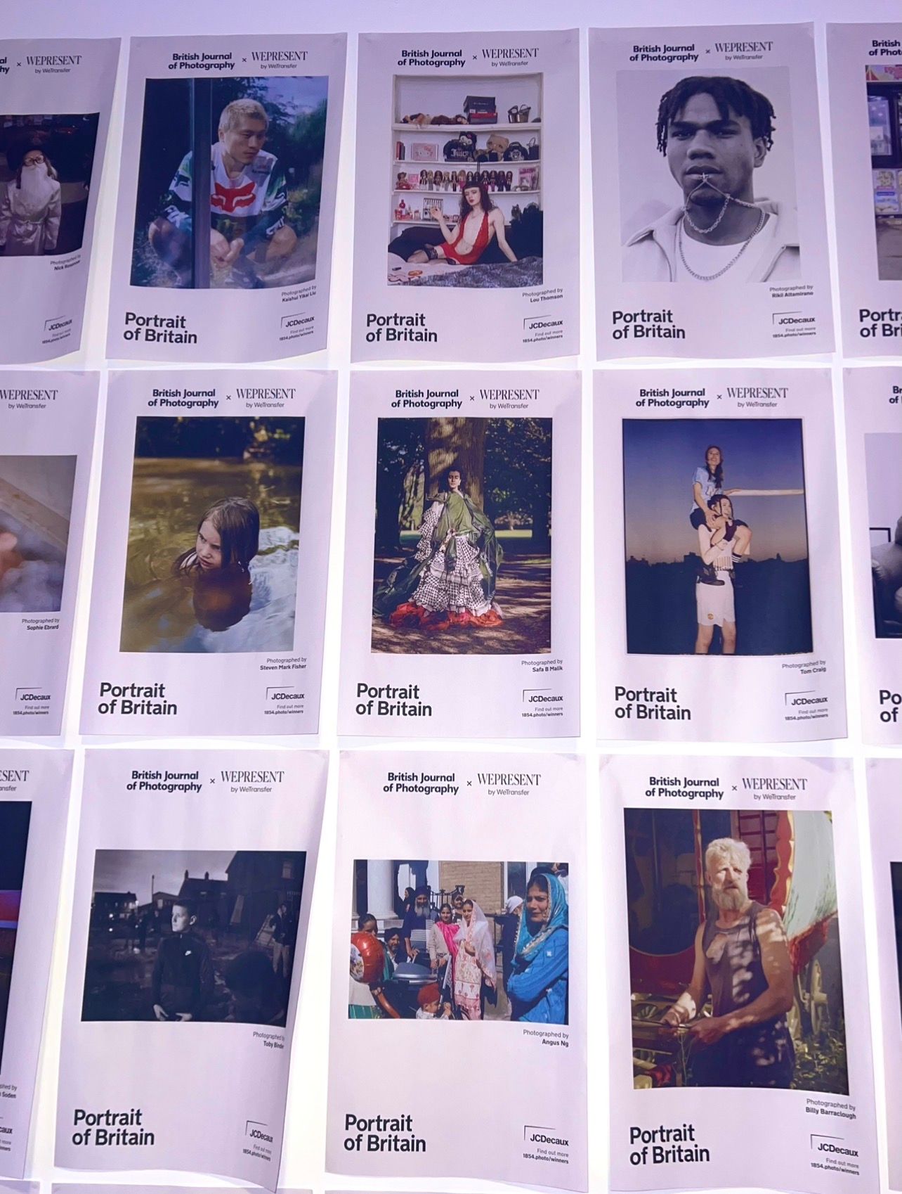 Collection of Polaroid instant photographs arranged in a grid showing various candid moments and memories.