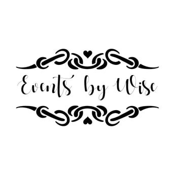 Decorative floral design elements and swirls in black against white background.