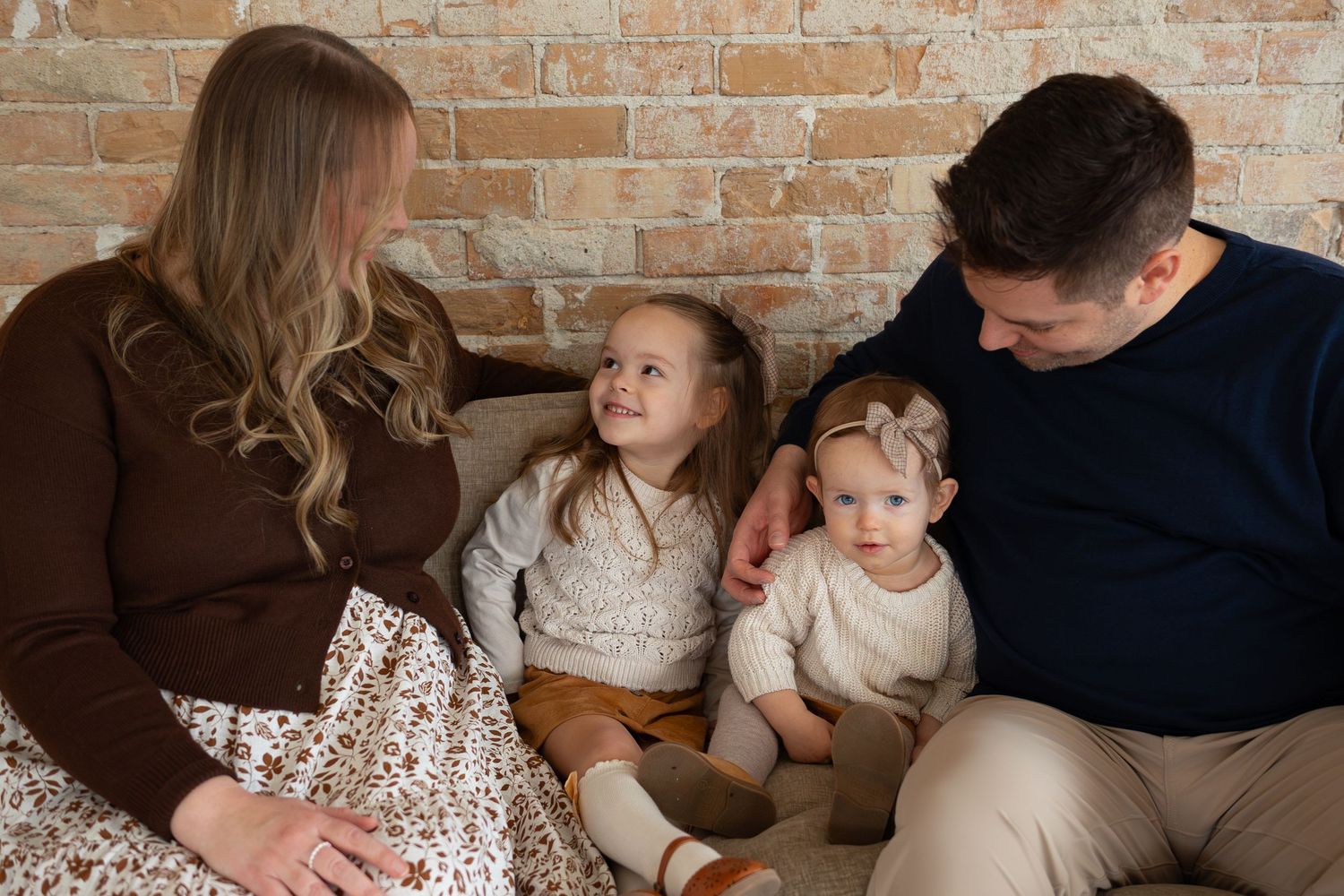 Family photo at White Space Studio in Sandy, Utah