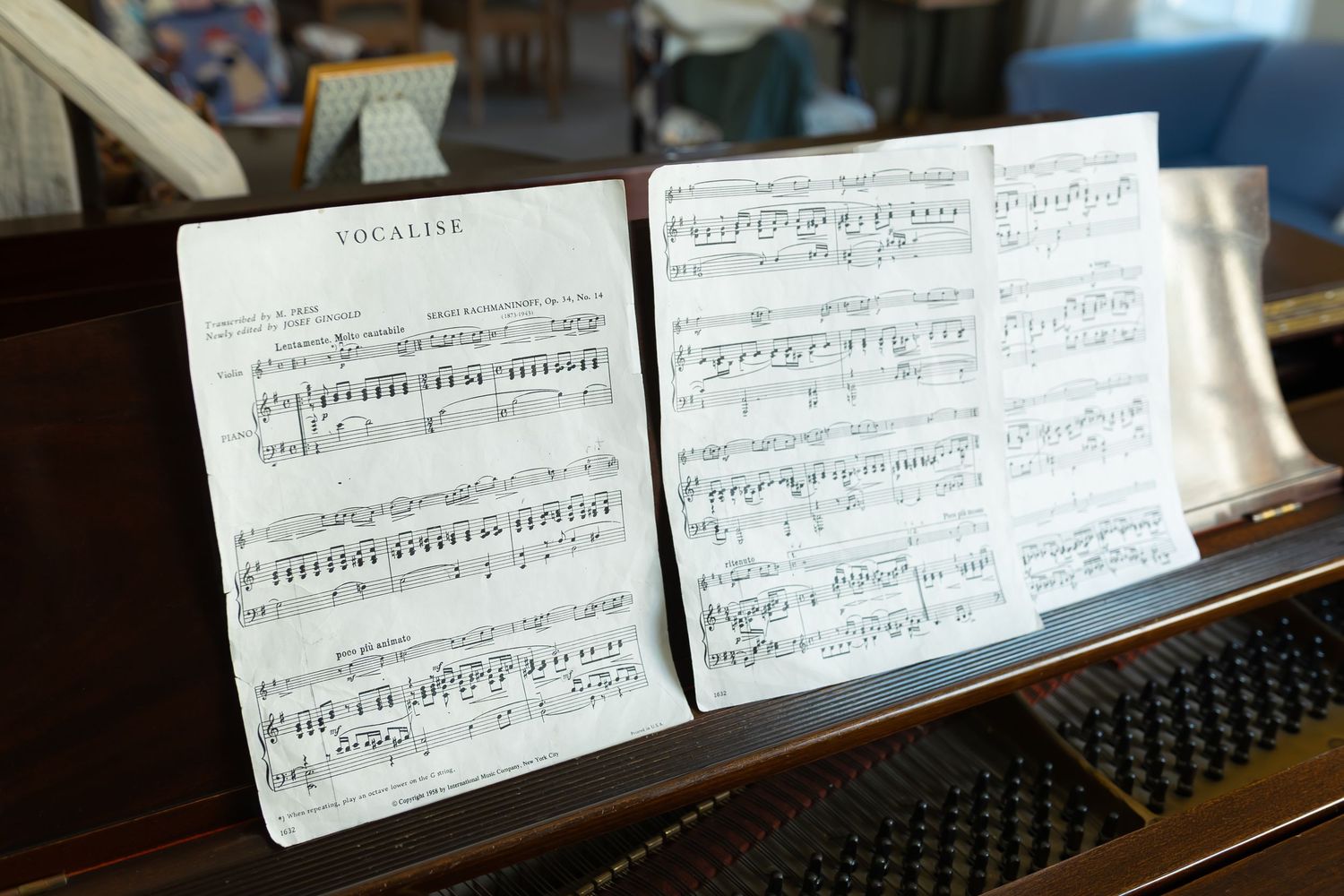 Photo of piano sheets on a piano
