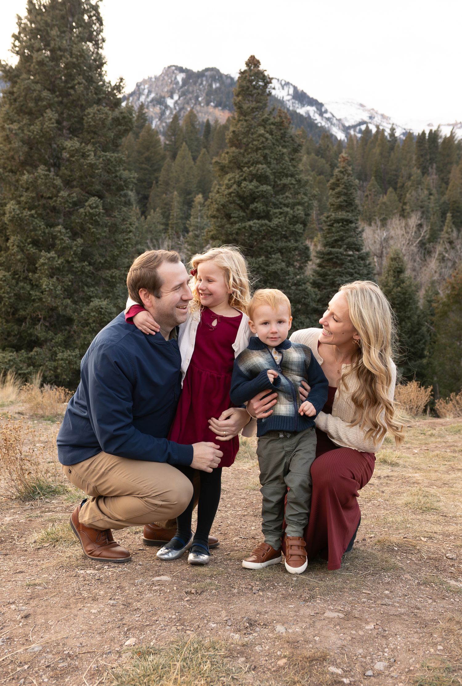 Photo of a young family with two children