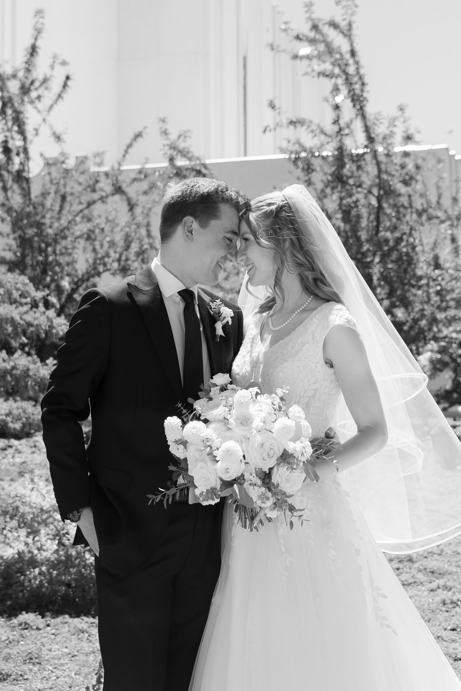 A bride and groom