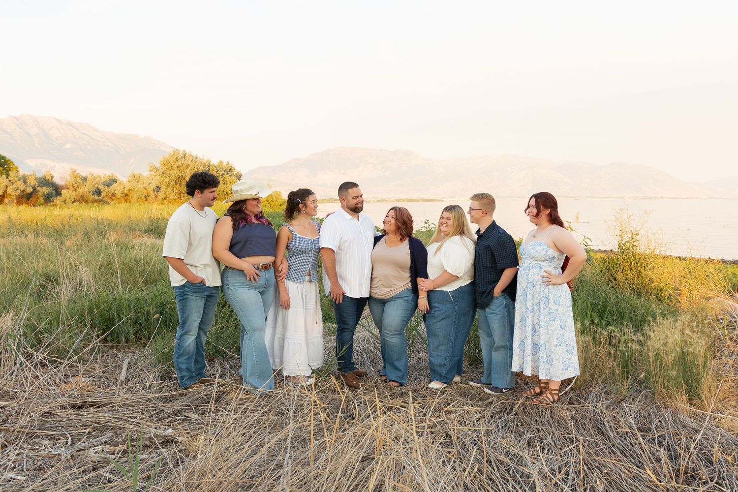 Family photo at Utah Lake