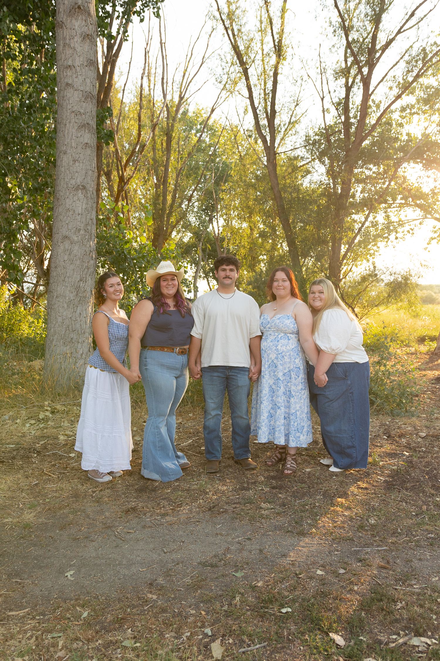 Family photo of five siblings