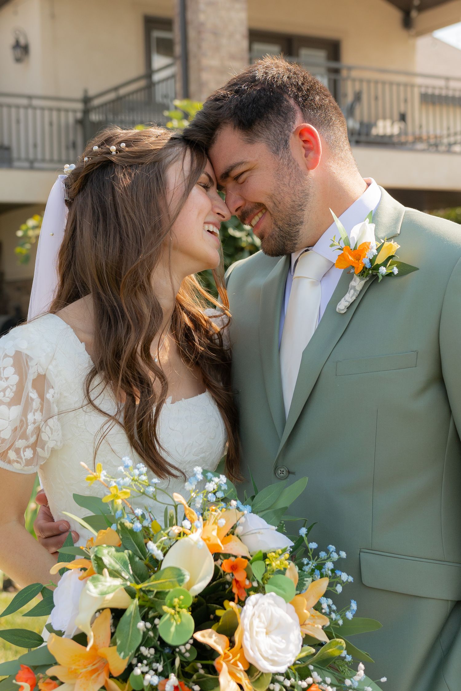 A bride and groom
