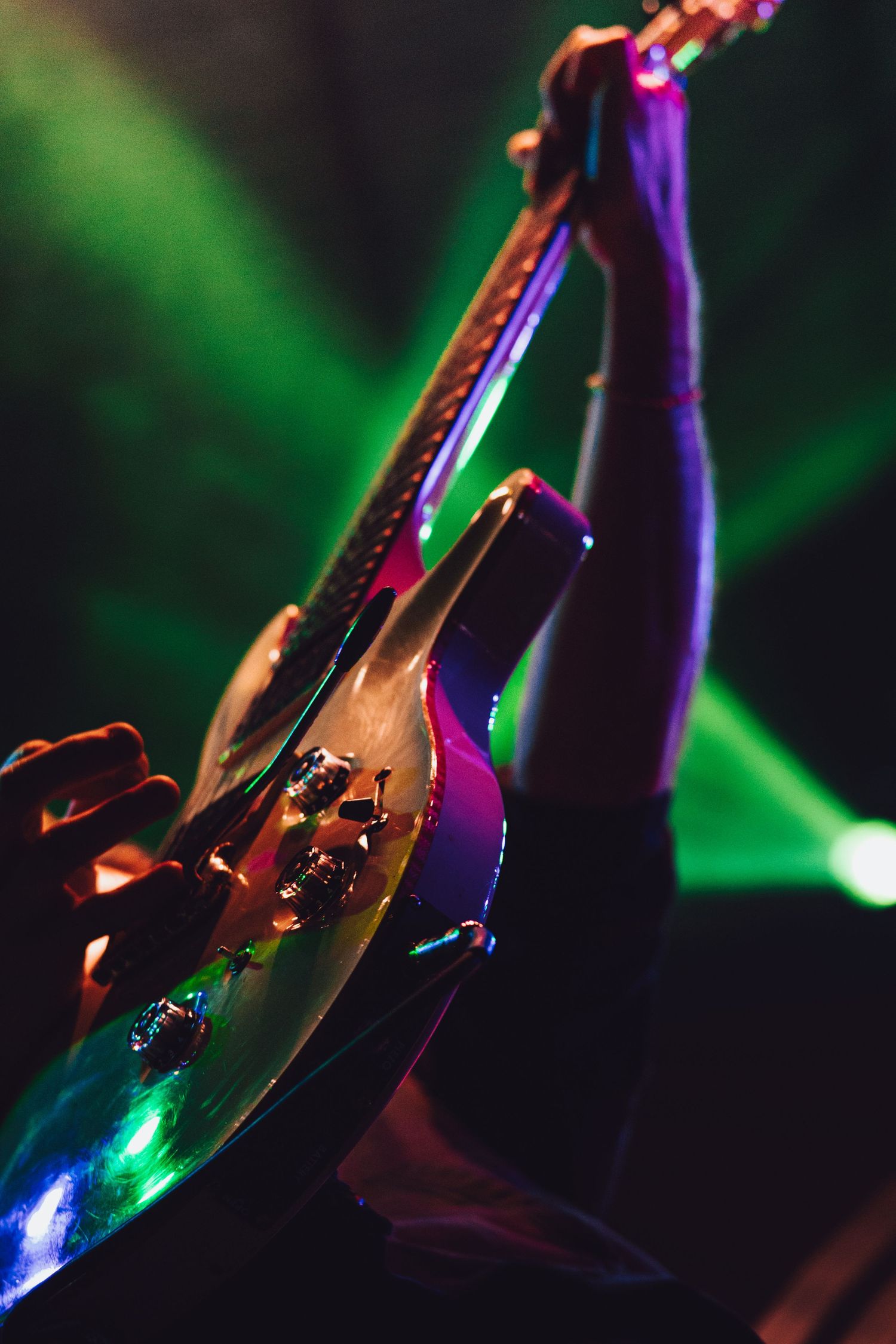 Person playing guitar