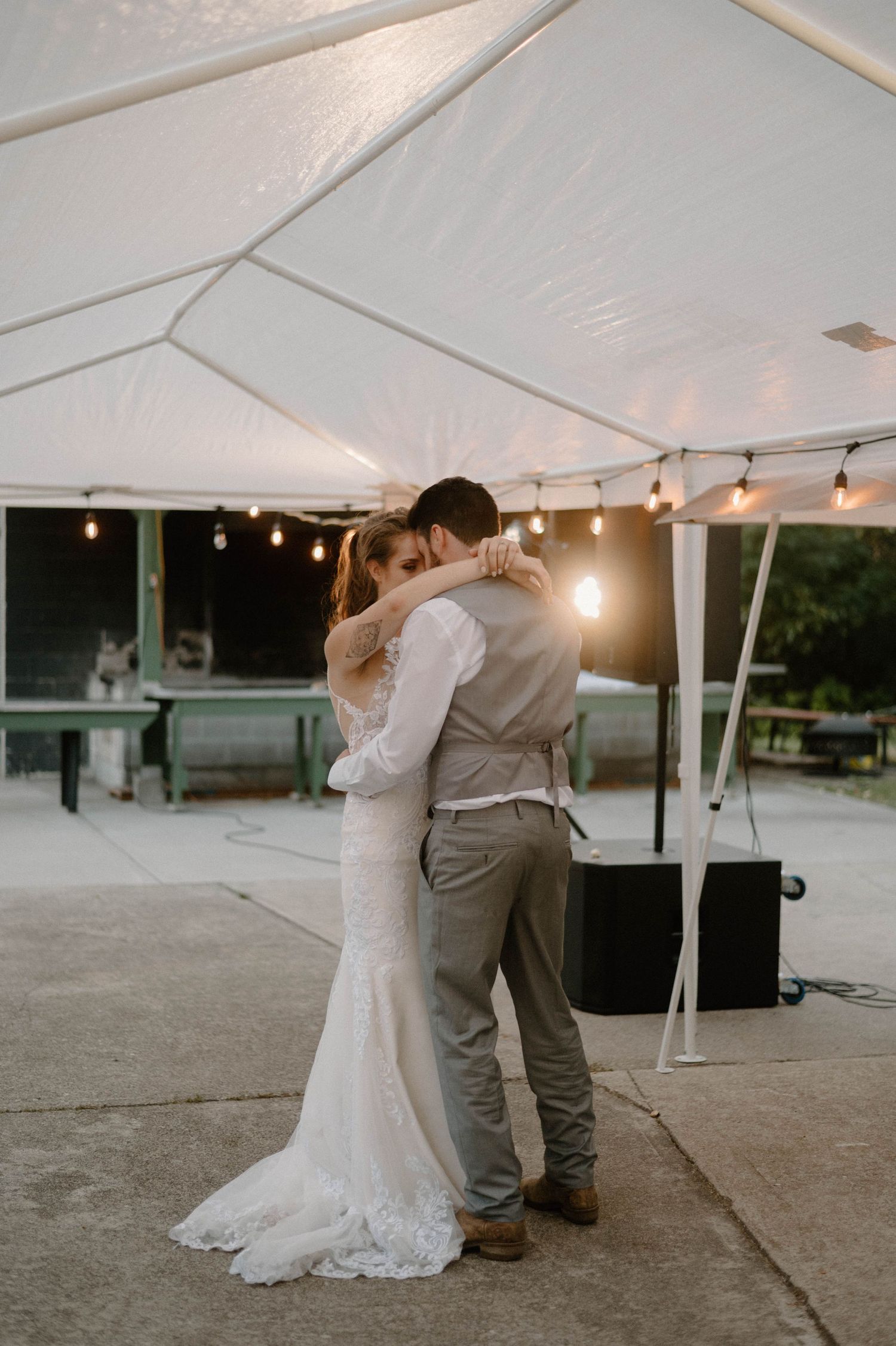 First dance under tent