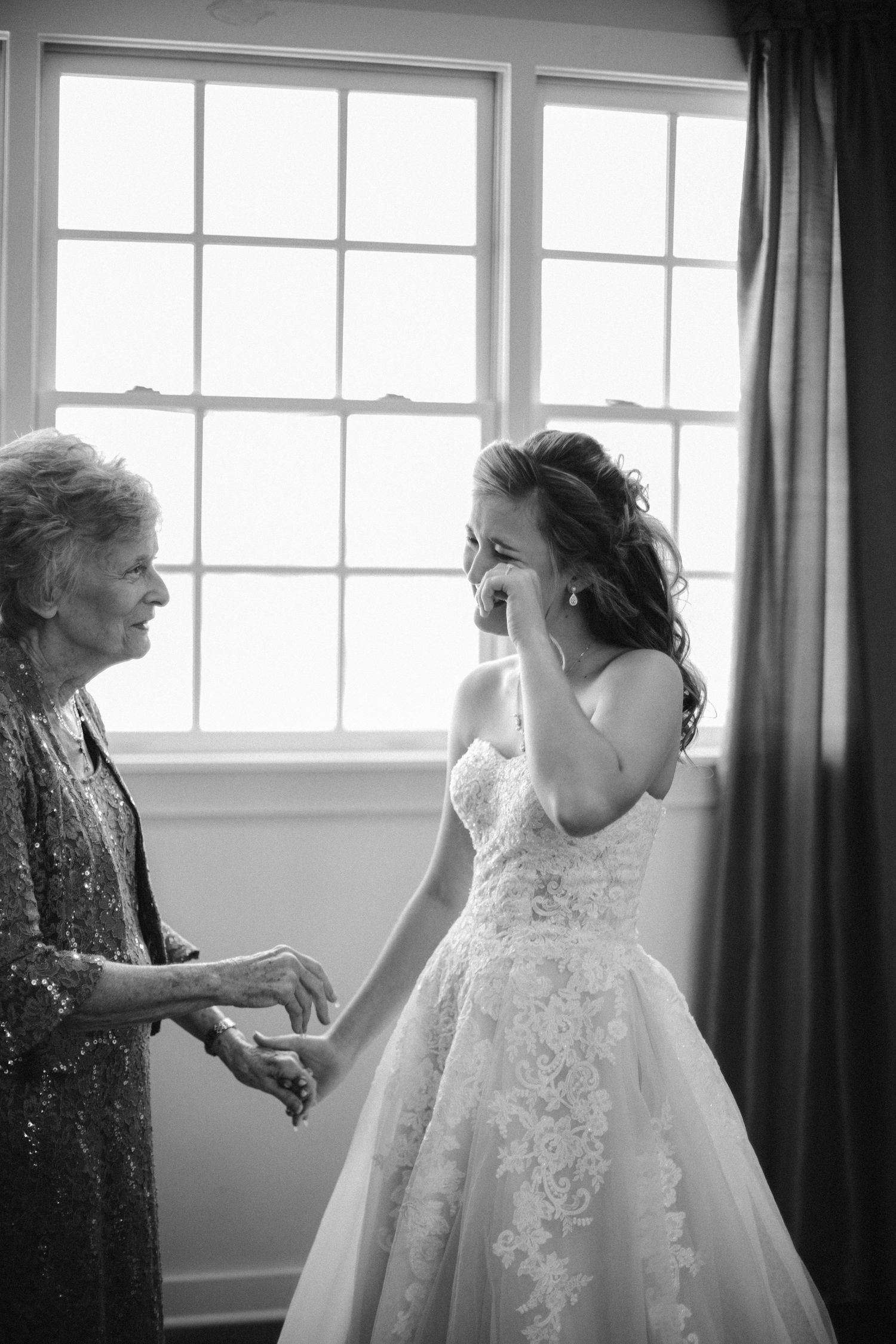 When your grandmother surprises you while you're getting ready.