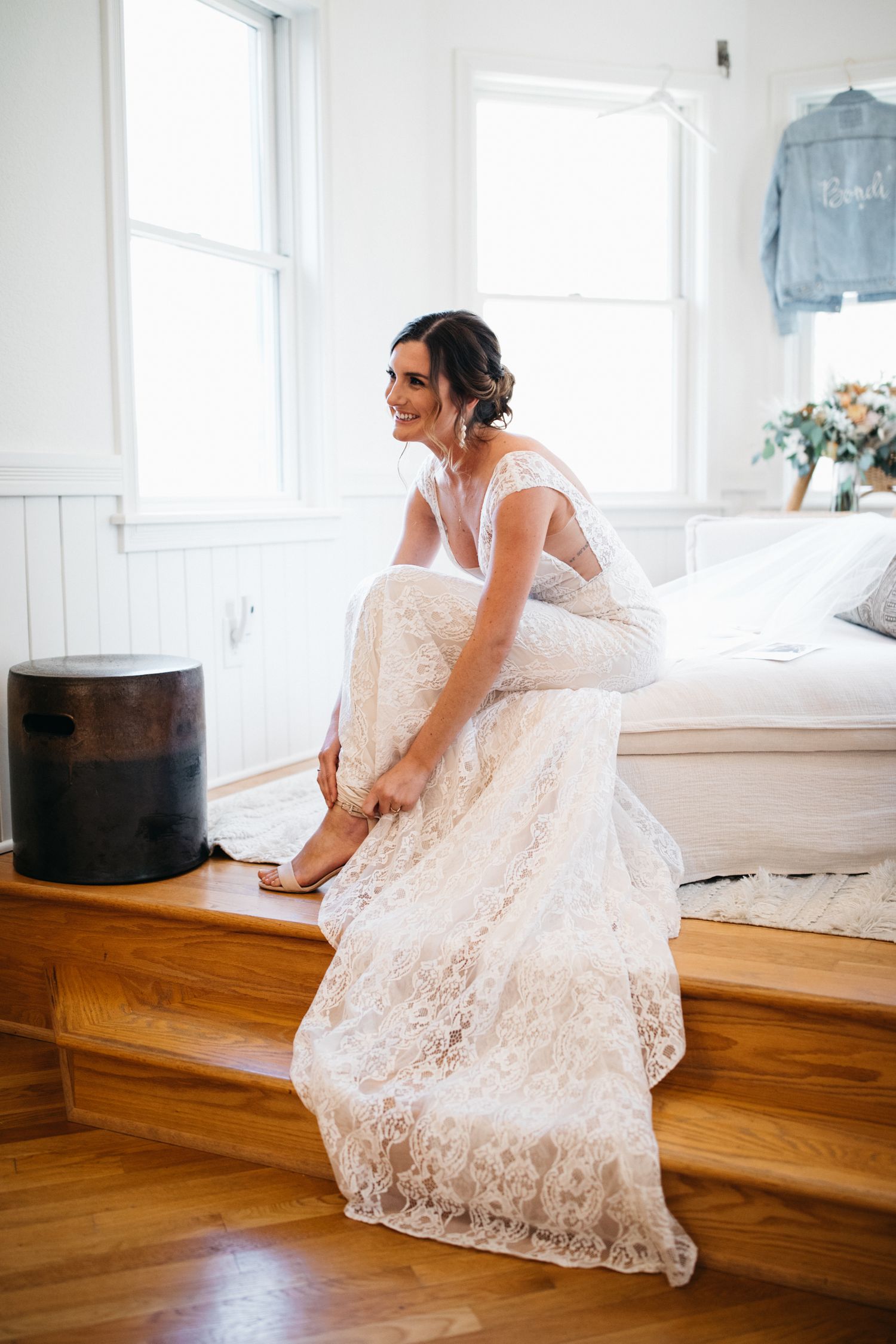 Bride getting ready for her special day.