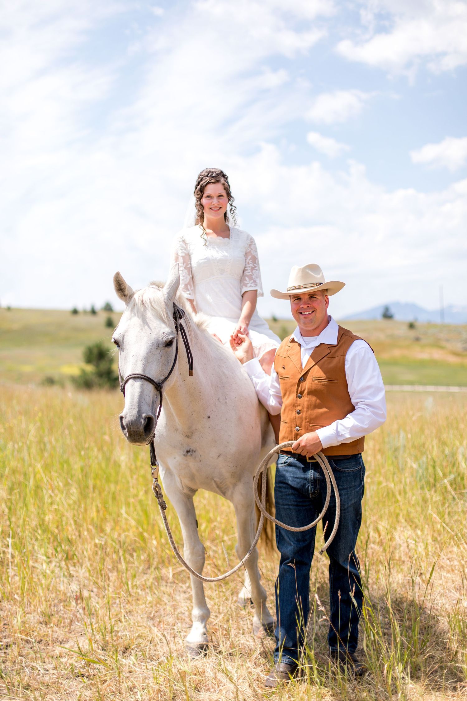 Getting married on your favorite horse.