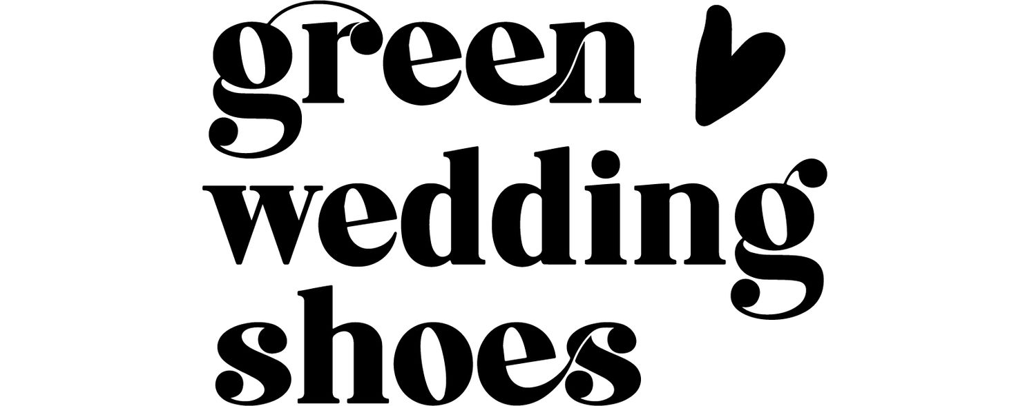 Green Wedding Shoes logo in black and white.