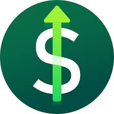 Green circular icons with white dollar signs and upward arrows showing financial growth indicators.