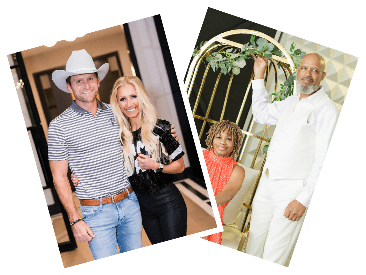 Collection of casual couple photos arranged in a horizontal strip layout.