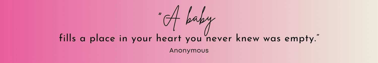 Pink and white gradient banner with elegant text about finding love and filling an empty space in your heart.