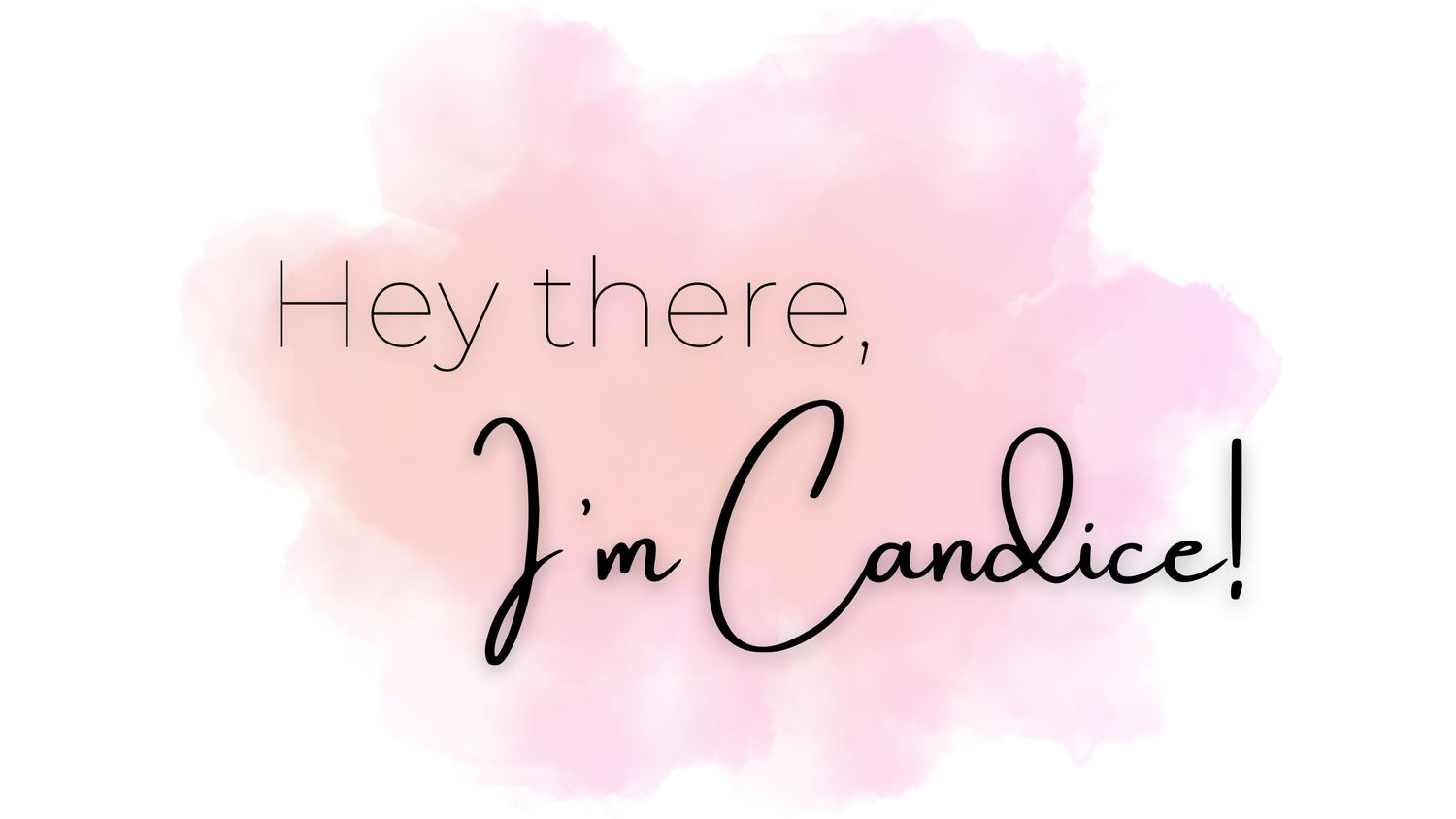 Pink watercolor splash with handwritten text 