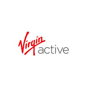 Virgin Active fitness brand logo in red and gray text.