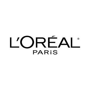 L'Oreal Paris black text logo with registered trademark symbol.